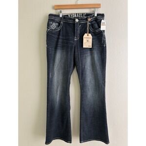 NWT Hydraulic Women's Bootcut Flared Jeans 16W Vintage Y2K Rock Festival
